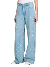 Rhinestone and Beaded Jeans
