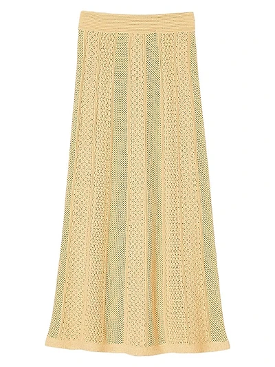 Pointelle Knit Maxi Skirt