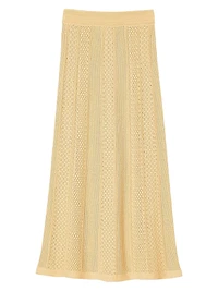 Pointelle Knit Maxi Skirt