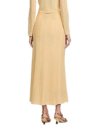 Pointelle Knit Maxi Skirt