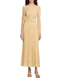 Pointelle Knit Maxi Skirt