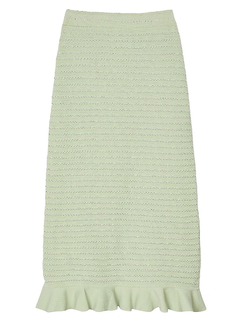 Rhinestone Knit Maxi Skirt