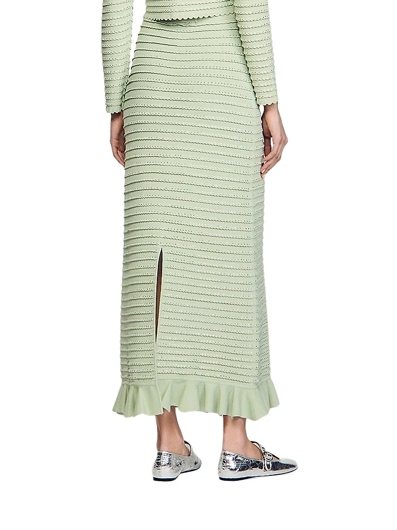 Rhinestone Knit Maxi Skirt