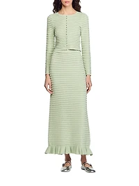 Rhinestone Knit Maxi Skirt