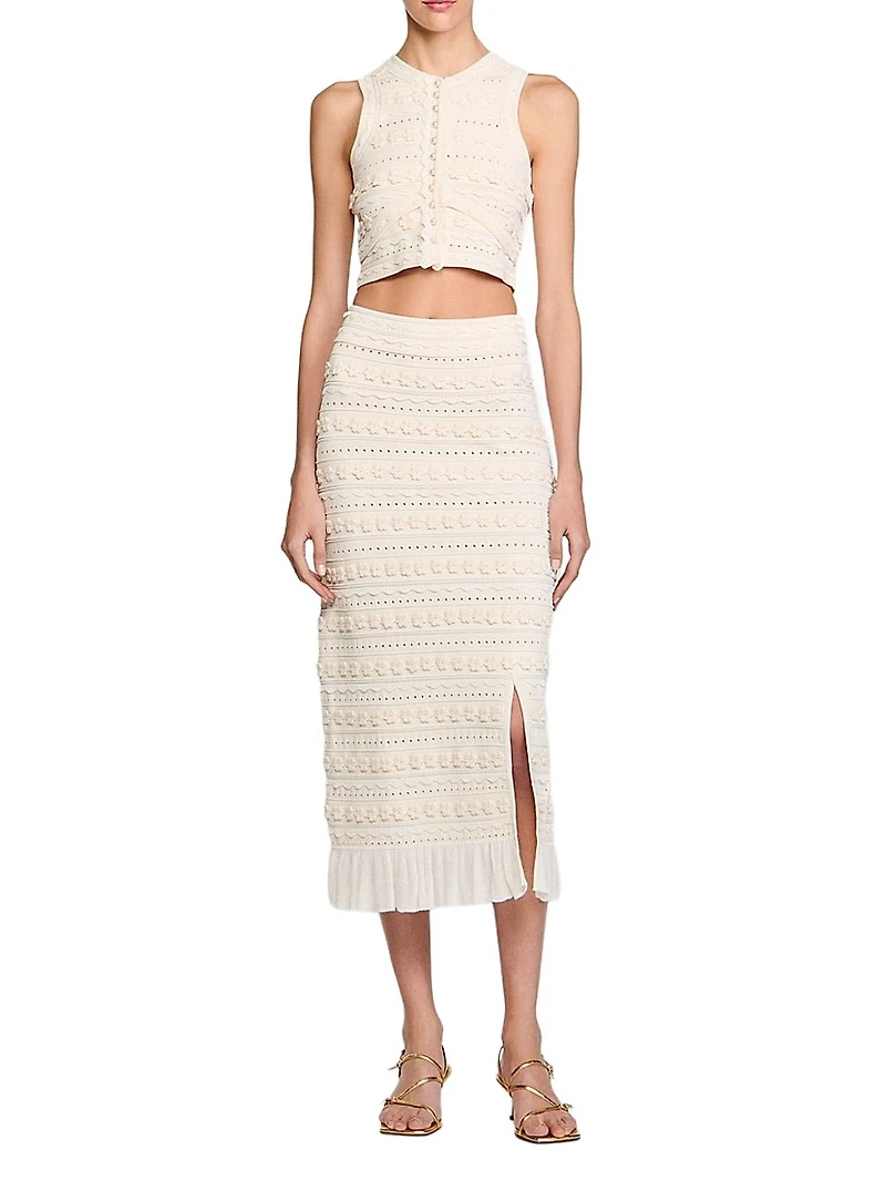 Maxi Skirt with Crochet Detailing