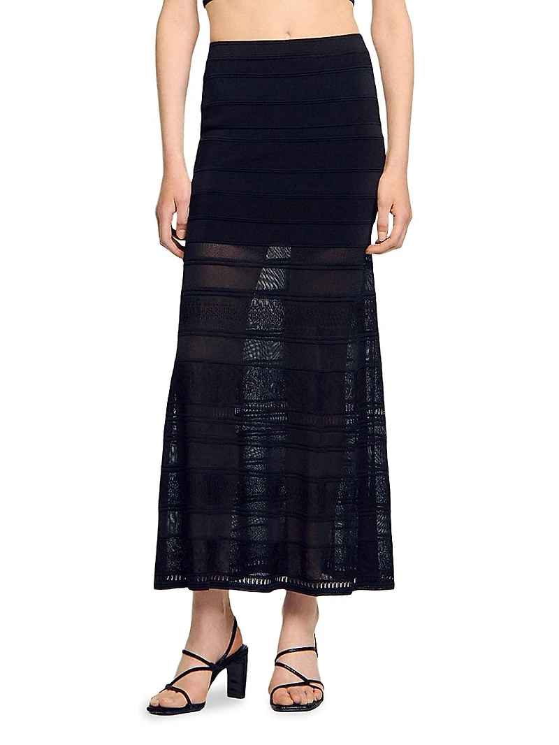 Maxi Decorative Knit Skirt