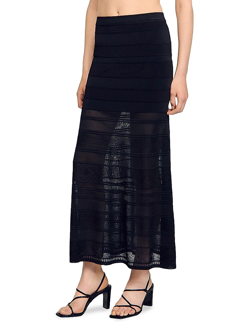 Maxi Decorative Knit Skirt