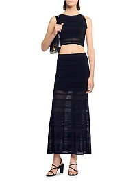 Maxi Decorative Knit Skirt