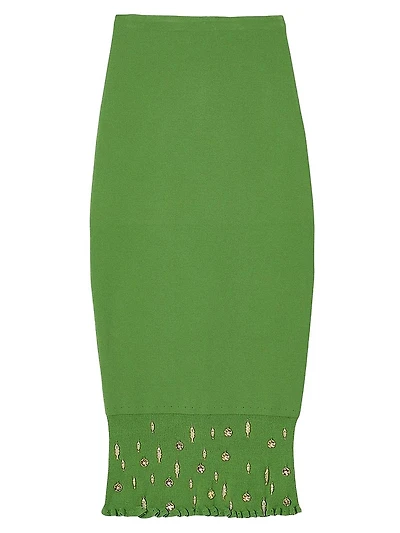 Midi Knit Skirt with Charms