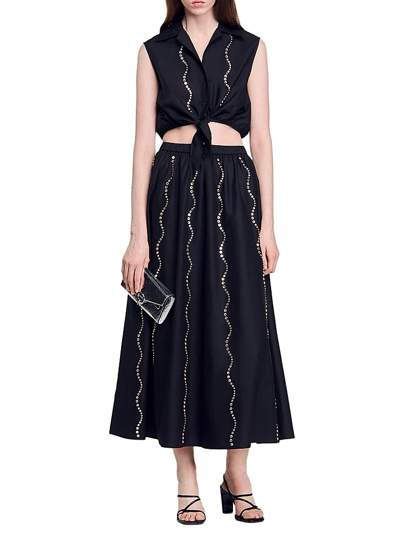Maxi Rhinestone Skirt