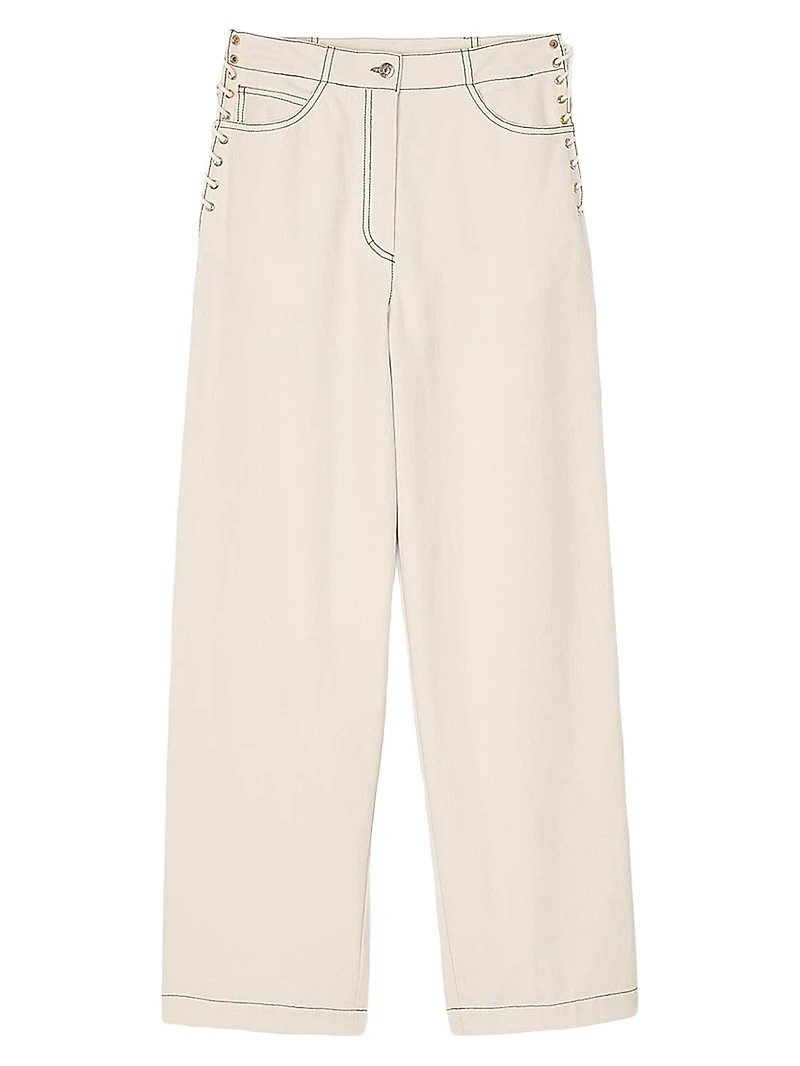 Lace-Up Jeans