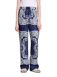 Bandana-Print Floaty Trousers