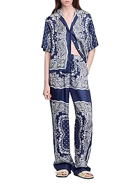 Bandana-Print Floaty Trousers