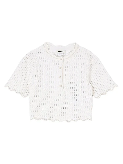 Pearl Beaded Knit Sweater