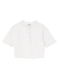 Pearl Beaded Knit Sweater