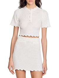 Pearl Beaded Knit Sweater