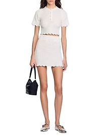 Pearl Beaded Knit Sweater