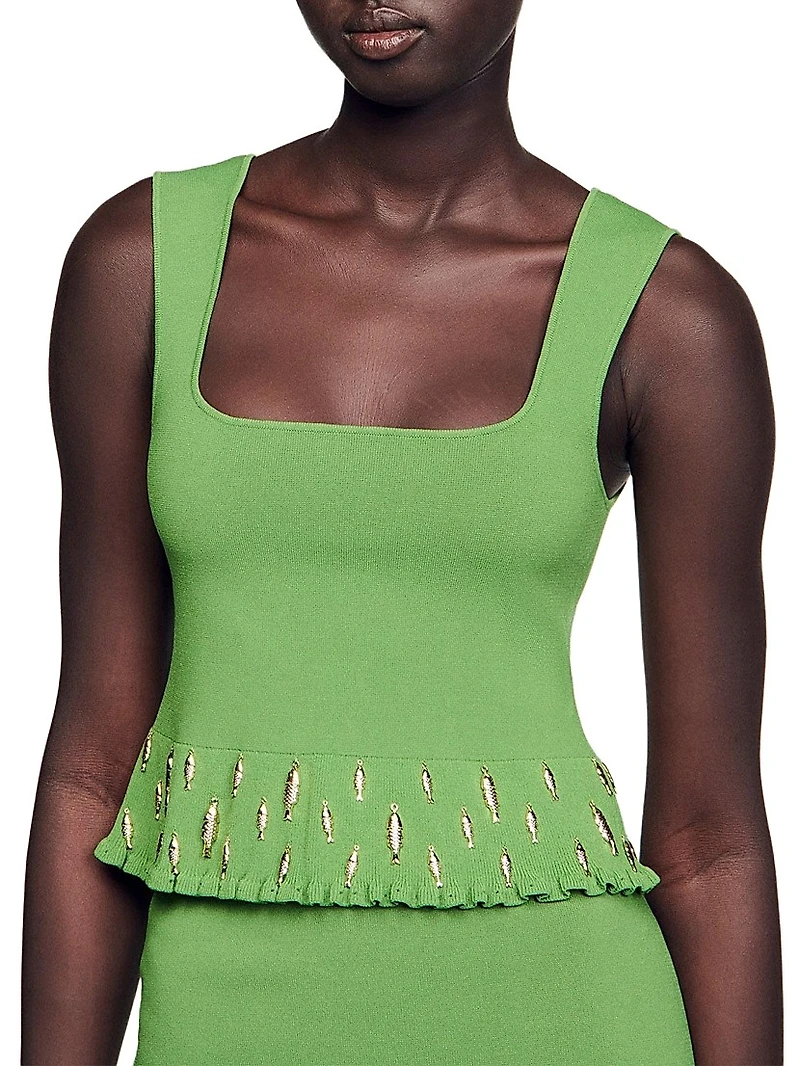 Knit Top with Charms