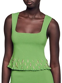 Knit Top with Charms