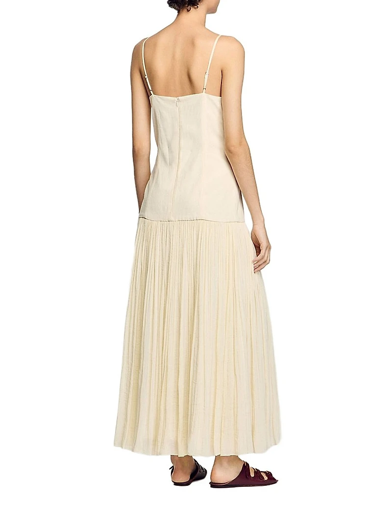 Pleated Maxi Dress