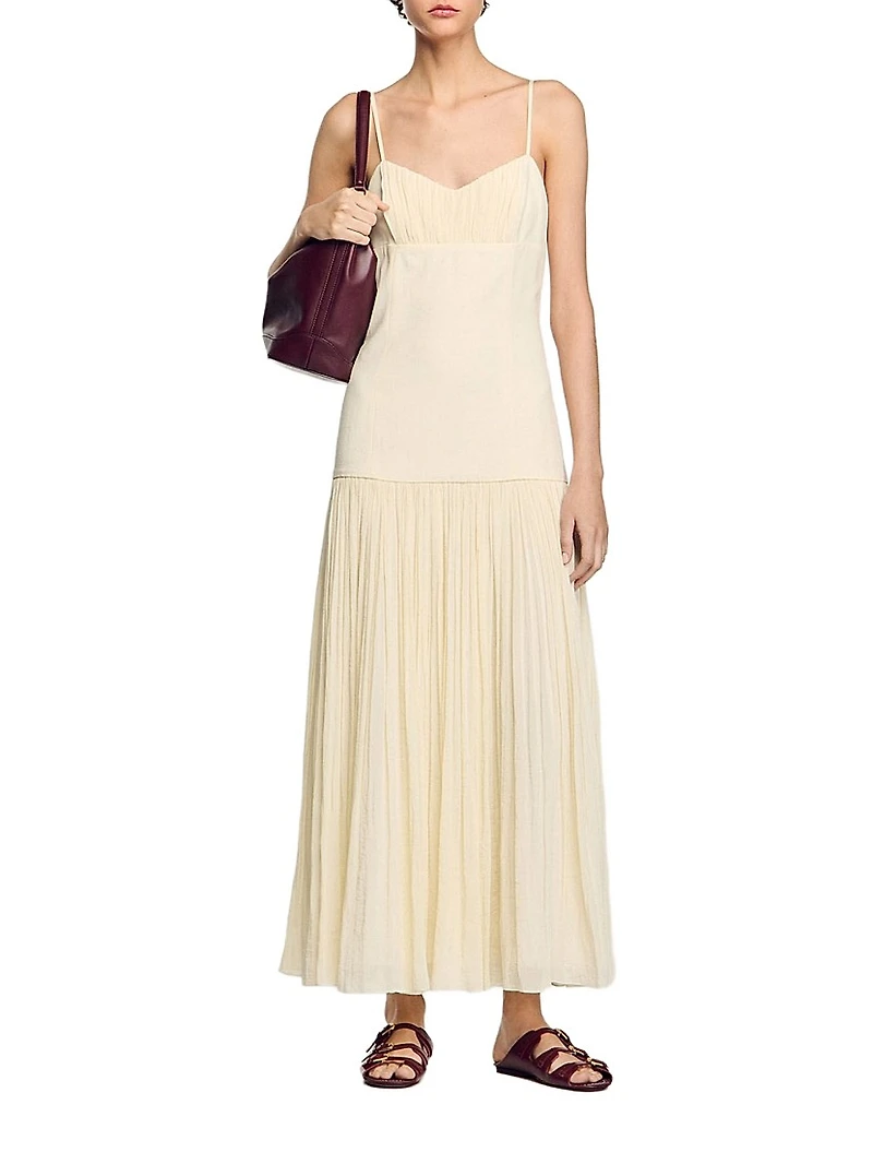 Pleated Maxi Dress