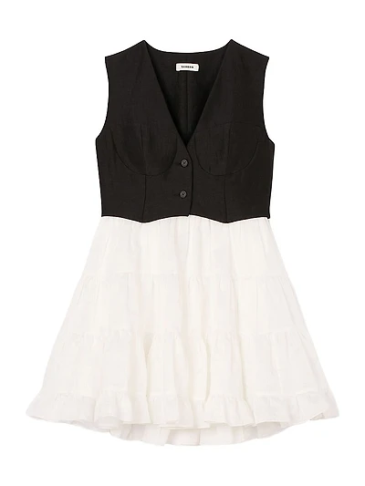 Two-Tone Mini Dress