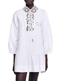 Mini Dress with Lace Detail