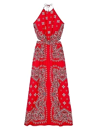 Bandana-Print Maxi Dress