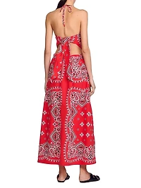 Bandana-Print Maxi Dress