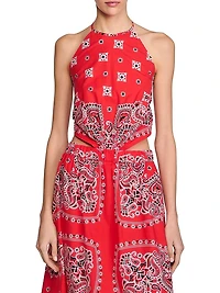 Bandana-Print Maxi Dress