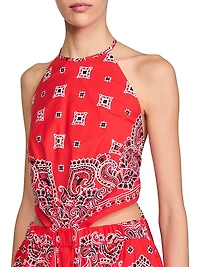 Bandana-Print Maxi Dress