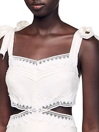 Lace Trim Midi Dress