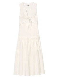 Crinkled Maxi Dress with Bow