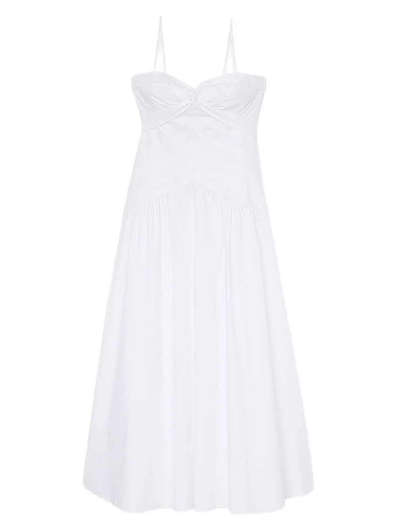 Draped Bustier Maxi Dress