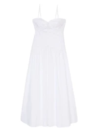 Draped Bustier Maxi Dress