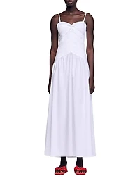 Draped Bustier Maxi Dress