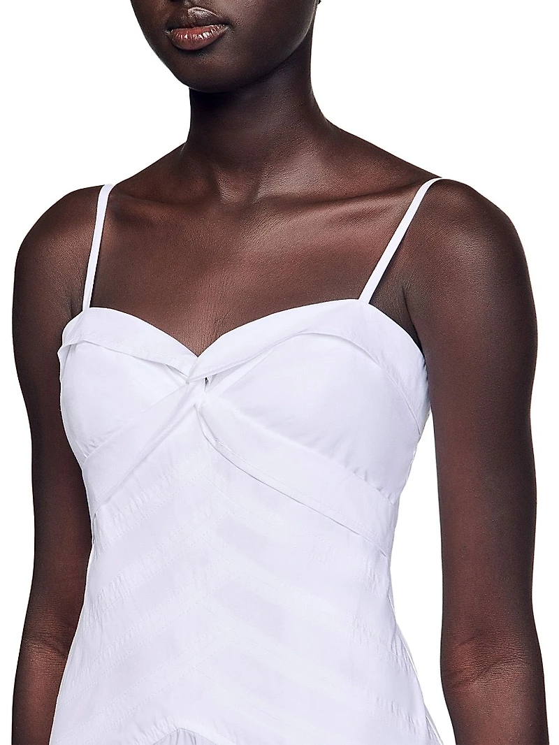 Draped Bustier Maxi Dress