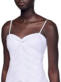 Draped Bustier Maxi Dress