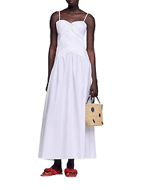 Draped Bustier Maxi Dress