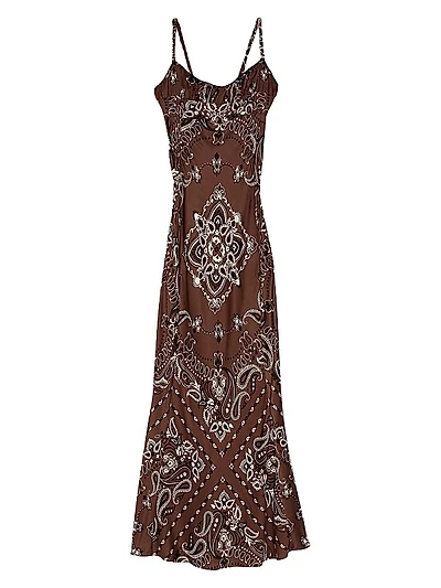 Bandana-Print Maxi Dress