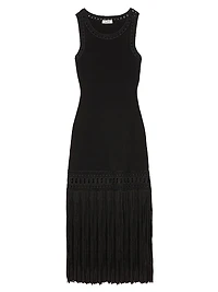 Fringed Knit Dress