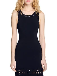 Fringed Knit Dress