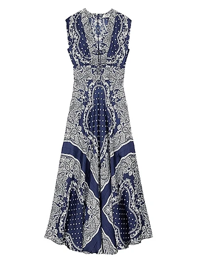 Bandana-Print Maxi Dress