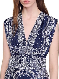Bandana-Print Maxi Dress