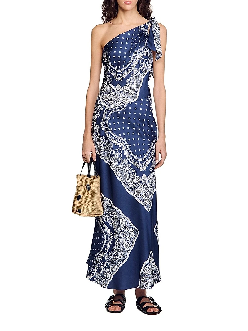 Bandana-Print Maxi Dress