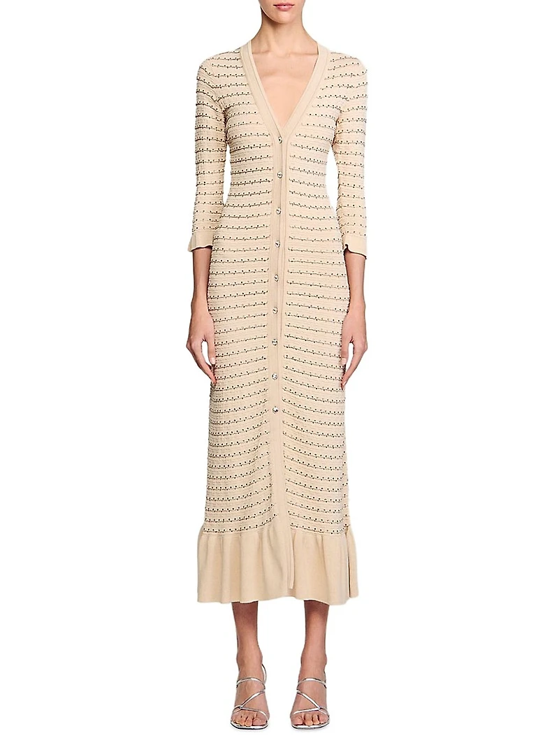 Rhinestone Knit Maxi Dress