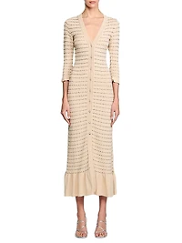 Rhinestone Knit Maxi Dress