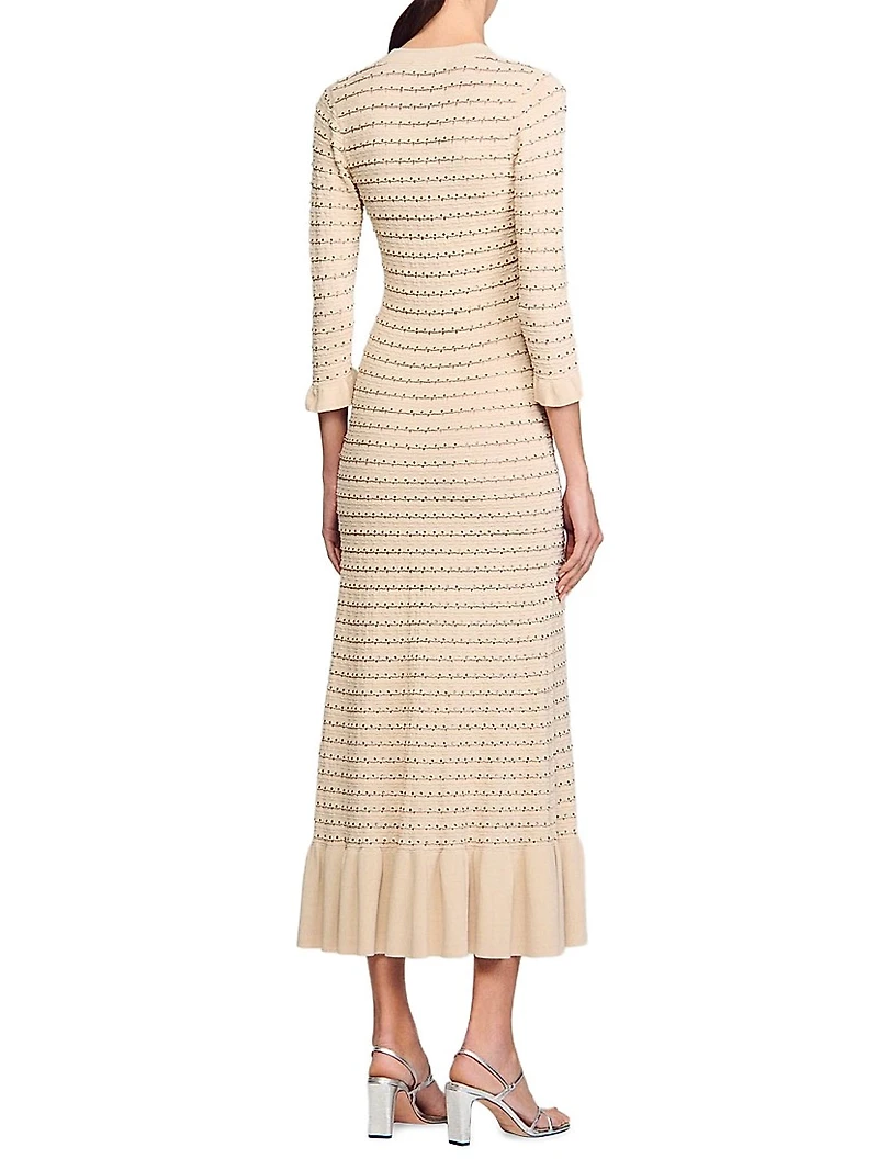 Rhinestone Knit Maxi Dress