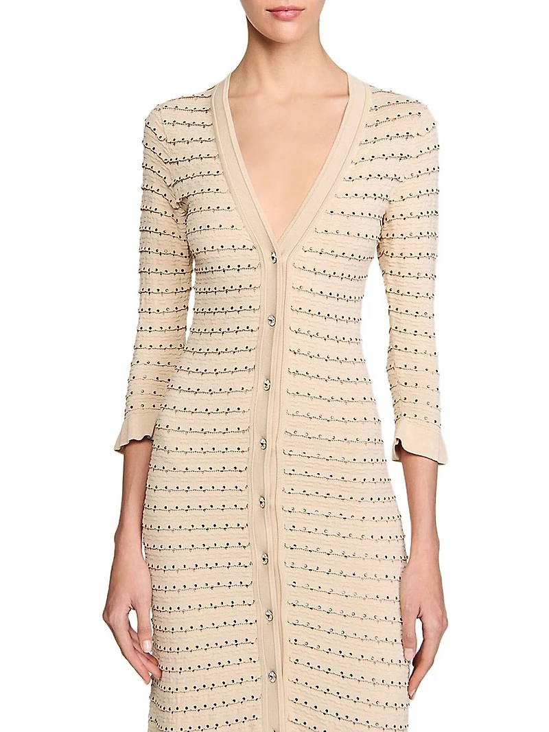 Rhinestone Knit Maxi Dress