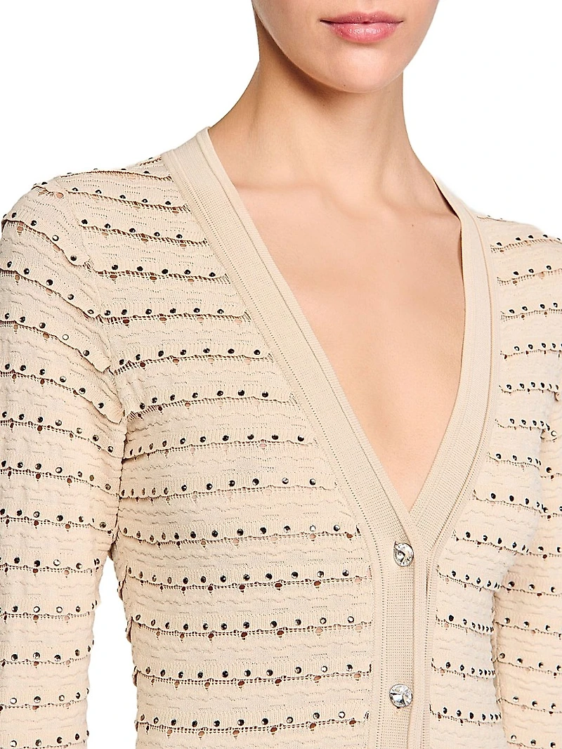 Rhinestone Knit Maxi Dress